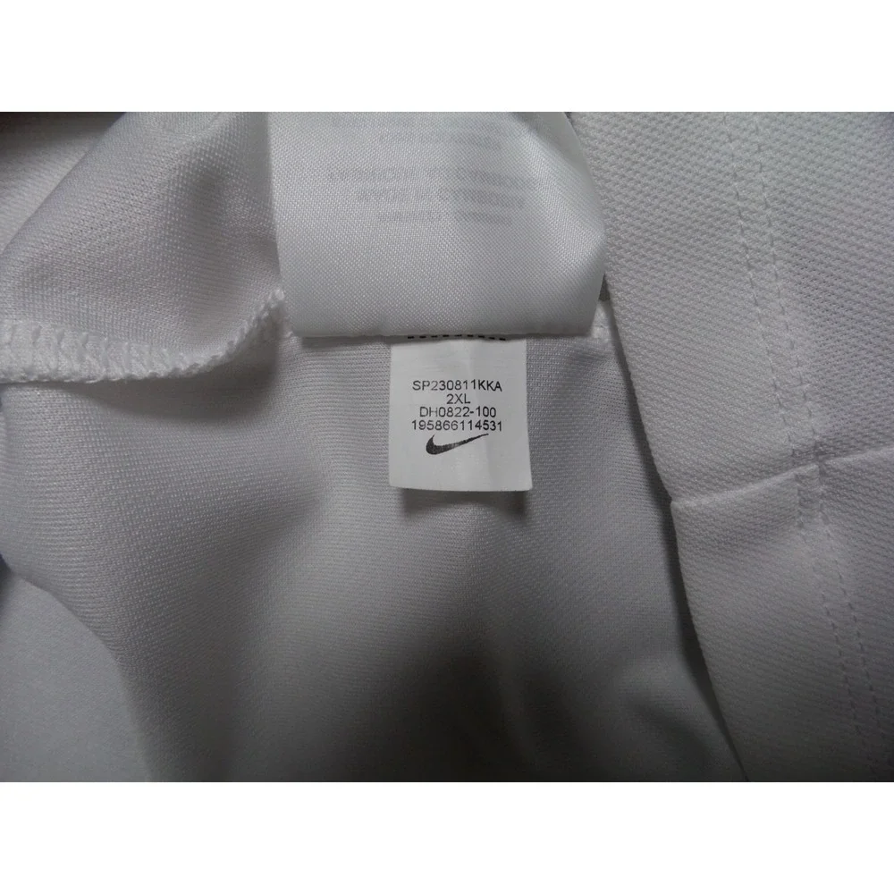 Nike Golf Shirt Mens Size XXL White Solid Dri-FIT Victory Polo Short Sleeve